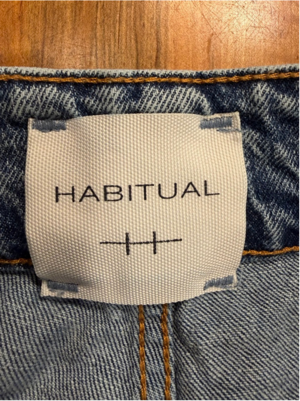 Habitual Wide Leg Denim Jeans High Rise Trouser Cargo Pockets Medium Wash 6/28 - Picture 5 of 13
